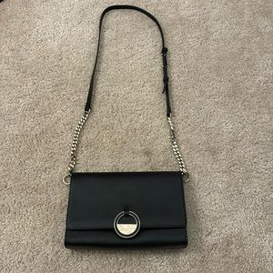 Black Versace Collection Leather Crossbody Medusa Medallion Flap